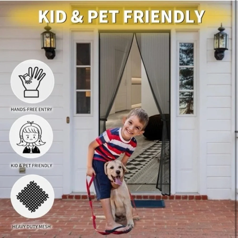 Magnetic Screen Door - Fit for Door Size:36 x 82 Inch, Screen Itself Size:38